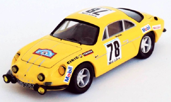 Модель 1:43 Alpine Renault A110, No.78, Midi Libre, Criterium des Cevennes, 1969, B.Wollek/M.Grandrive