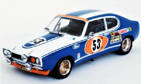 Модель 1:43 Ford Capri MkI 2600 RS, №53, Ford Motor Company Deutschland, 24h Le Mans, 1972, J.Mass/H-J.Stuck