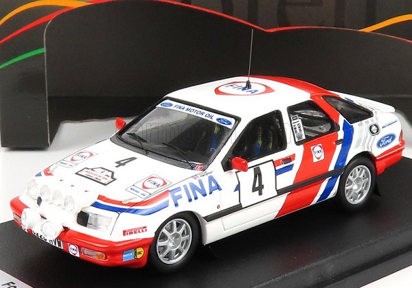 Модель 1:43 FORD Sierra Xr 4x4 Team Fina (night Version) 4th Boucles De Spa (1988) M.lovell - T.herryman, White Red Blue