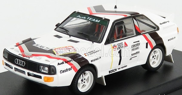 Модель 1:43 Audi Quattro Sport №1 Winner Rally Stadte (1984) - Start Race Version W.rohrl - C.geistdorfer, White