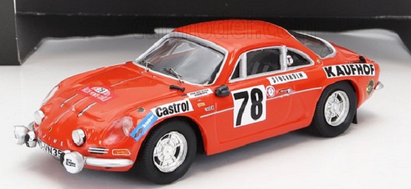 Модель 1:43 RENAULT Alpine A110 №78 Rally Montecarlo (1975) F.von Der Leyen - P.Diekmann, Dark Orange