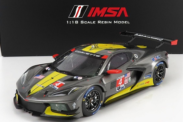 Модель 1:18 CHEVROLET C8.r 5.5l V8 Team Corvette Racing N 4 Imsa 24h Daytona T.milner - M.sorensen - N.tandy (2022), Grey Yellow