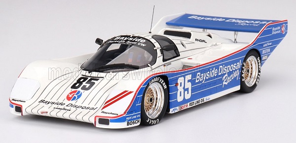 Модель 1:18 Porsche - 962 2.8l Turbo N 85 Team Bud Bayside Disposal Racing Winner Imsa 300km Laguna Seca 1987 Klaus Ludwig - White Blue