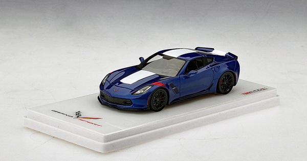chevrolet corvette grand sport coupe - blue/white TSM430230 Модель 1:43