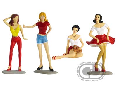 Модель 1:18 Hot Riders Figurines Set of 4