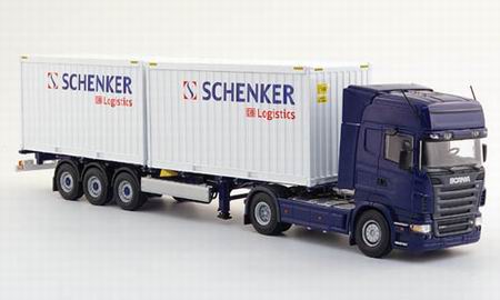 Модель 1:50 Scania R580 - Containerauflieger, Schenker