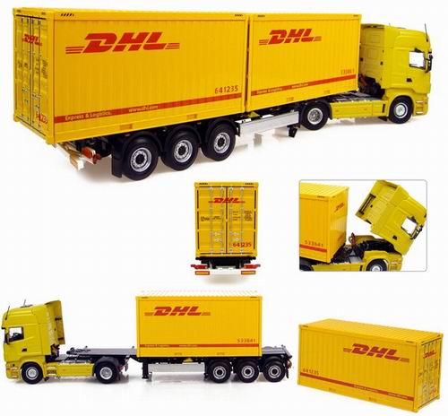 scania r580 - krone container truck «dhl» UH005665 Модель 1:50