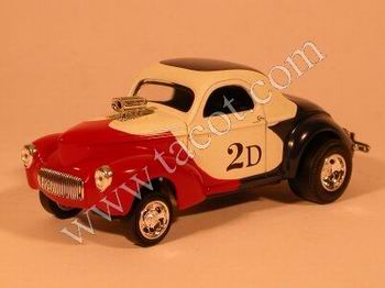 willys coupe drag racer - blue/white/red UH1906 Модель 1:43