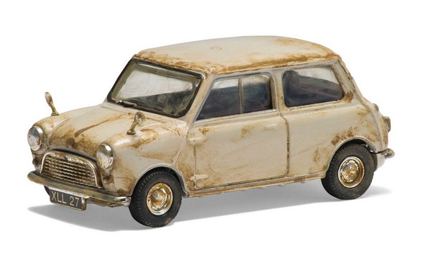 austin mini se7en deluxe - farina grey -the 4th oldest surviving mini VA01316 Модель 1:43