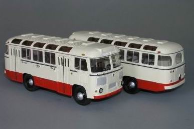 Автобус-672 Местного Сообщения - белый/красный V3-02 Модель 1:43