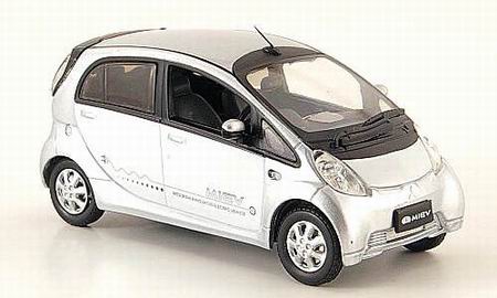 Mitsubishi i-MiEV Electric Car - silver white