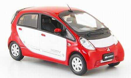 Mitsubishi i-MiEV Electric Car - red white VSS29282 Модель 1:43