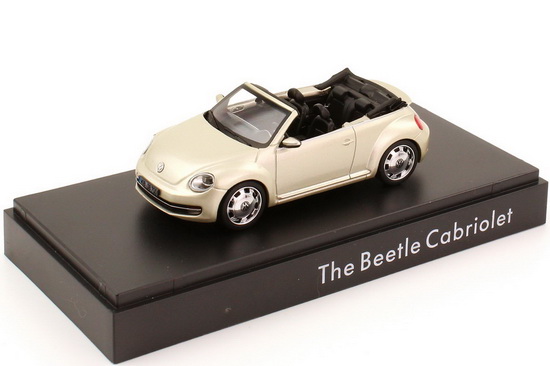 volkswagen beetle cabrio - moon-rock-silver 5C3099300P7W Модель 1:43