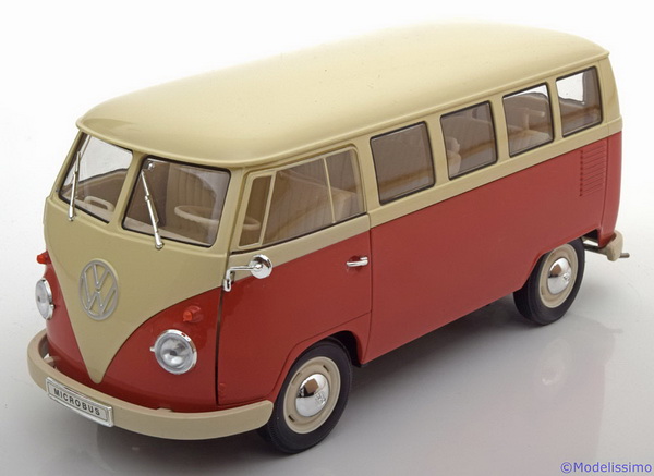 Модель 1:18 Volkswagen Bulli T1 Bus 1963 - red/crean