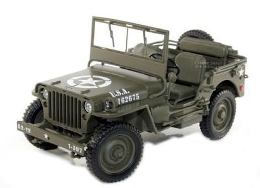 Модель 1:18 Jeep Willys 4x4 U.S.Army - matt olive