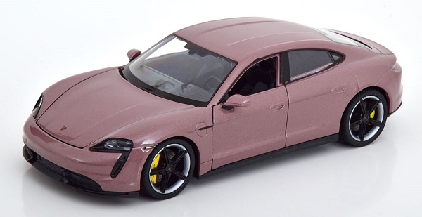 Модель 1:24 Porsche Taycan - pink/brown metallic Special model from the Porsche Museum