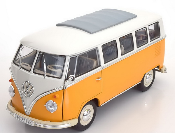 Модель 1:18 Volkswagen Bulli T1 Bus - yellow/white