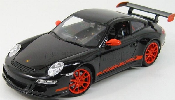 PORSCHE 911 997 Gt3rs (2010), Black Orange WE18015BK Модель 1:18