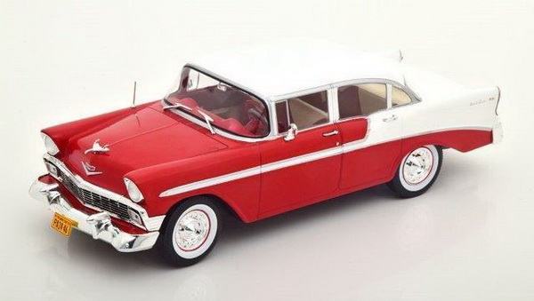 Модель 1:24 Chevrolet Bell Air Sedan (4-door) - red/white
