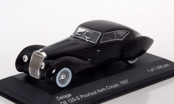 delage d8 120-s pourtout aero coupe - black (l.e.1000pcs) WB183 Модель 1:43