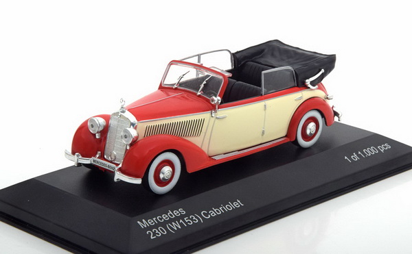 mercedes-benz 230 cabrio (w153) - red/light beige (l.e.1000pcs) WB224 Модель 1:43