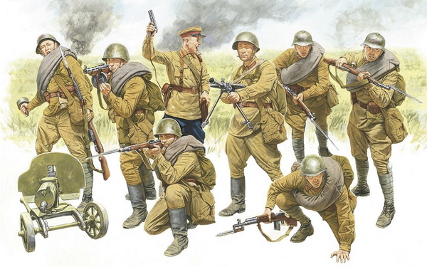Модель 1:35 Пехота красной армии (1940-1942 г.)