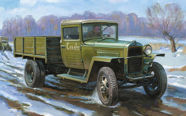 Модель 1:35 «Полуторка» (ММ) Советский армейский грузовик 1,5т бортовой KIT